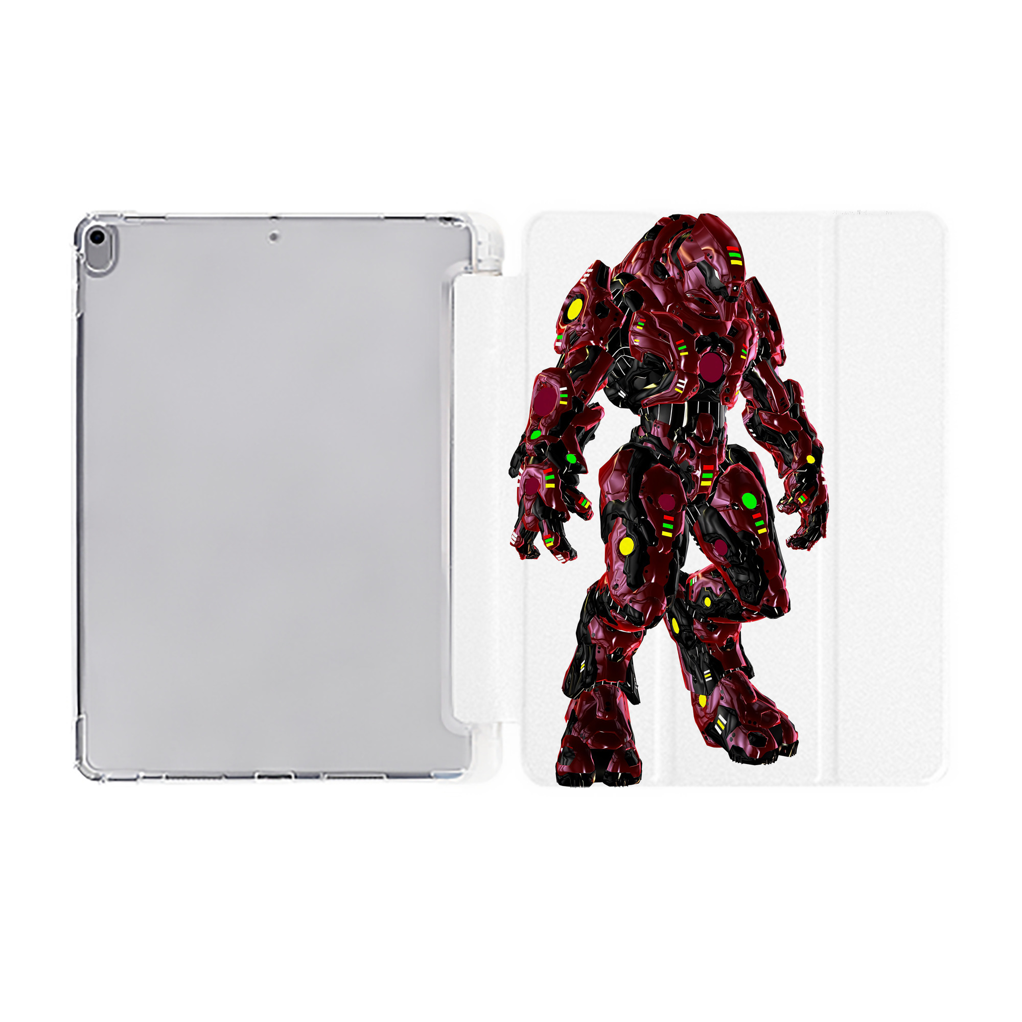 （画像用） Transformers トランスフォーマー IPad ケース ペン収納付き 三つ折りスタンド PUレザー×シリコン 対応機種9.5/10.5/10.9インチ